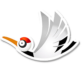 位图 抽象 卡通动物 鹤 色彩 免费素材