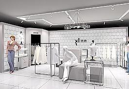 服装店面效果图图片