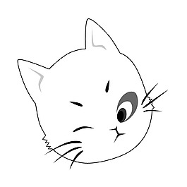 印花矢量图 表情 卡通动物 猫 免费素材