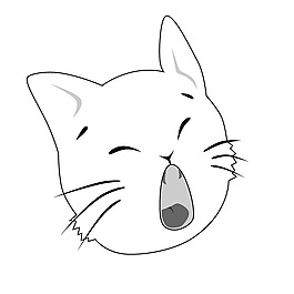 印花矢量图 表情 卡通动物 猫 免费素材