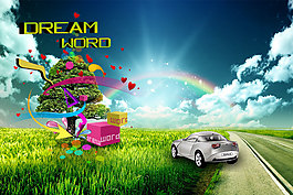 PSD分层素材梦幻乐园