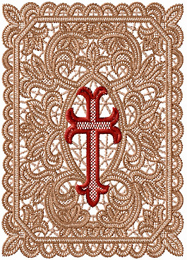 绣花 传统图案 色彩 黄色 红色 免费素材