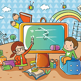 印花矢量图 人物 卡通人物 儿童 色彩 免费素材