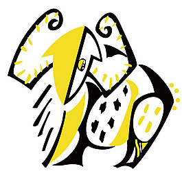 印花矢量图 动物 羊 十二生肖 色彩 免费素材