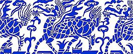 青花瓷图案 动物纹样