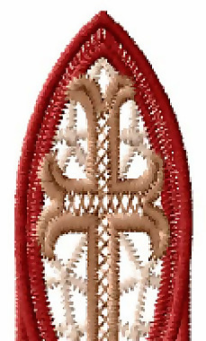 绣花 传统图案 色彩 黄色 红色 免费素材