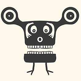 印花矢量图 色彩 墨绿色 卡通形象 抽象动物 免费素材