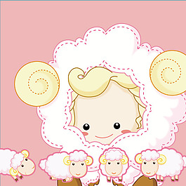 印花矢量图 羊 十二生肖 色彩 黄色 免费素材