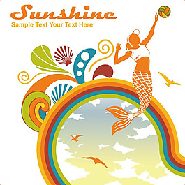 印花矢量图 人物 运动人物 插画 色彩 免费素材