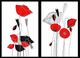 无框画 两联画