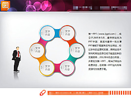 并列关系幻灯片图表