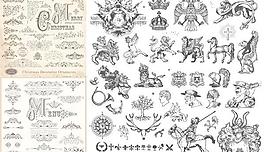 欧洲式的装饰图案、图腾