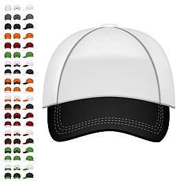 时尚棒球帽设计矢量素材