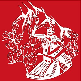 印花矢量图 人物 抽象人物 色彩 白色 免费素材