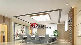 Meeting room 会议室 多人会议室 带贴图 VR渲染 室内效果图 010
