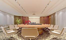 Meeting room 会议室 多人会议室 带贴图 VR渲染 室内效果图 08