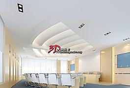Meeting room 会议室 多人会议室 带贴图 VR渲染 室内效果图 05