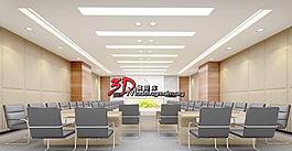 Meeting room 会议室 多人会议室 带贴图 VR渲染 室内效果图 07