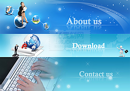 商务网站banner分层素材