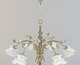 Chandelier Modern 白色花朵吊灯 金属吊灯 摩登吊灯