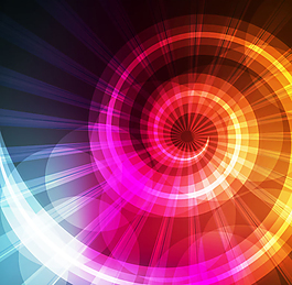 缤纷螺旋曲线背景矢量素材