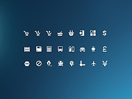 迷你字形图标PSD分层素材
