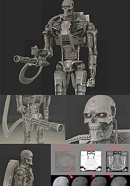 T-600 terminator 终结者（包含贴图）