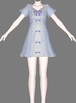 花边连衣裙17,3D箱娘服装