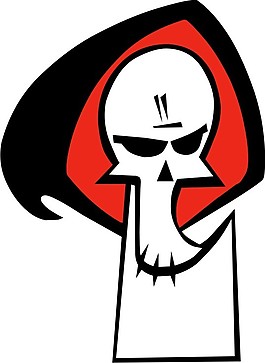 印花矢量图 黑白色 红色 抽象灵异 骷髅头 免费素材