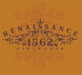 印花矢量图 英文 数字 琥珀色 赤红色 免费素材