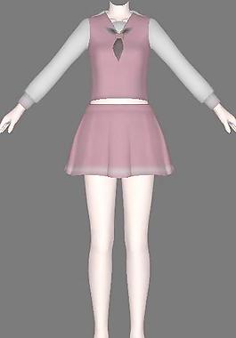 学生裙装08 3D箱娘服装
