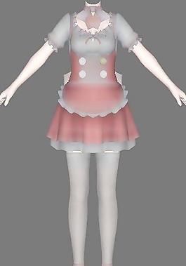可爱连衣裙05 3D箱娘服装