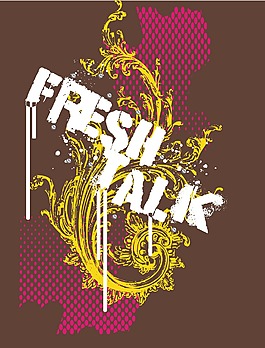 印花矢量图 英文 花卉 赤红色 白色 免费素材