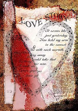 爱情故事信纸背景