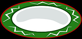 板，绿色与红色装饰