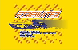 印花矢量图 汽艇 交通工具 文字 英文 免费素材