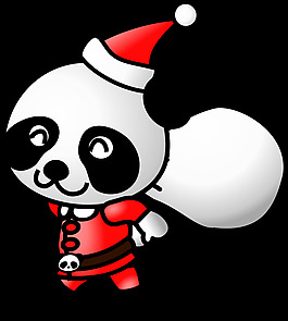 圣诞老人的熊猫