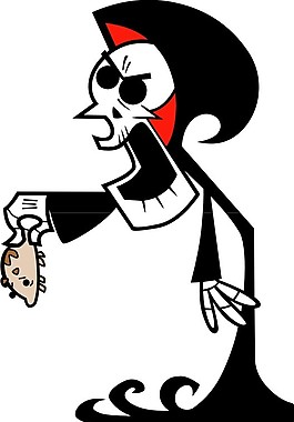 印花矢量图 黑白色 骷髅头 灵异抽象 朋克风格 免费素材