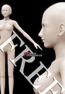 女人体基本网格，三种文件格式