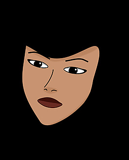 女人头上