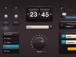 手机精美的时间按钮