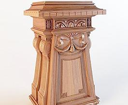Antique Column Base Stand 仿古木底座
