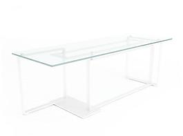CASAMANIA Tables Quadro 玻璃台面长桌