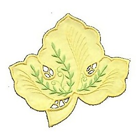 绣花 植物 树叶 色彩 嫩黄 免费素材