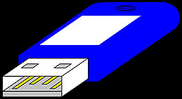 USB连接器侧键/笔蓝色