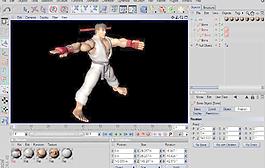 Bone Ryu in Cinema4D 格斗家