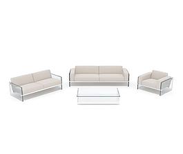 时尚靠背沙发 茶几一套022（带贴图）