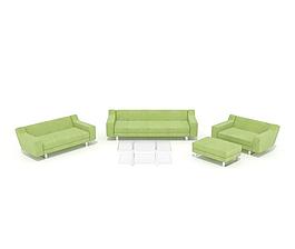 时尚靠背沙发 茶几一套021（带贴图）