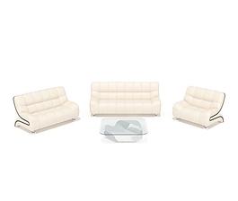 时尚靠背沙发 茶几一套015（带贴图）