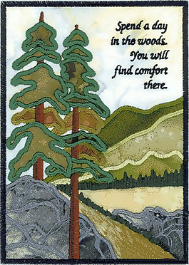 绣花 植物 草 树 文字 免费素材